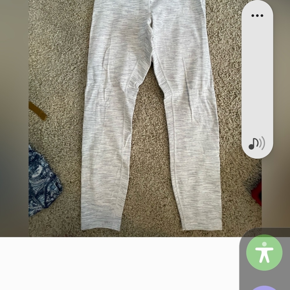 Lululemon Athletica Striped Gray Leggings Size 12 Nwot